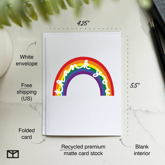 Colorful Rainbow Appreciation Card