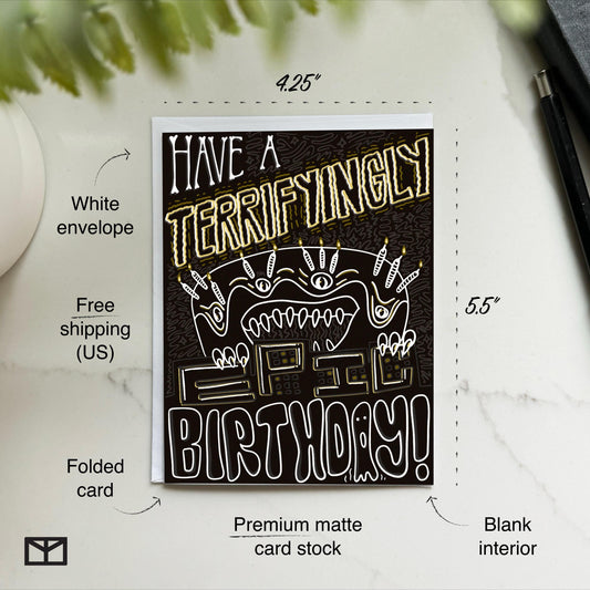 Cake Monster Birthday Card