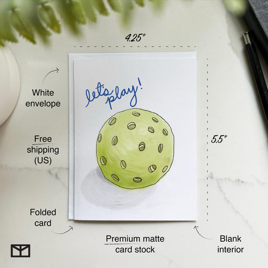Let's Play Pickleball Greeting Card