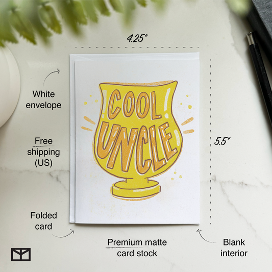 Cool Uncle Trophy Greeting Card