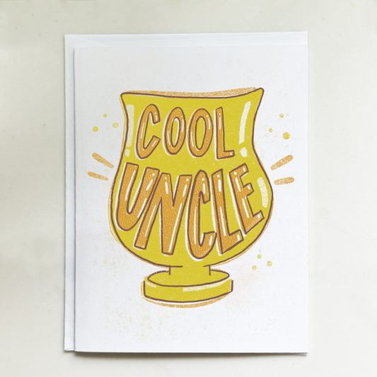 Cool Uncle Trophy Greeting Card