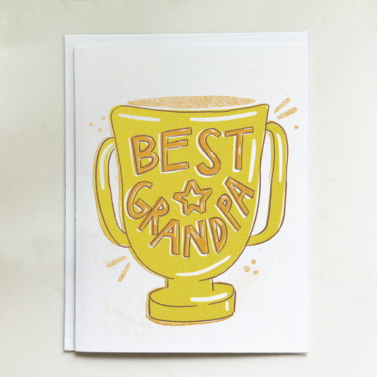 Best Grandpa Trophy Greeting Card