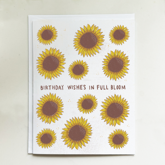 Birthday Wishes in Full Bloom Sunflower Birthday Card