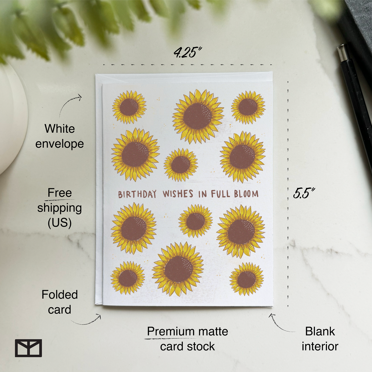 Birthday Wishes in Full Bloom Sunflower Birthday Card