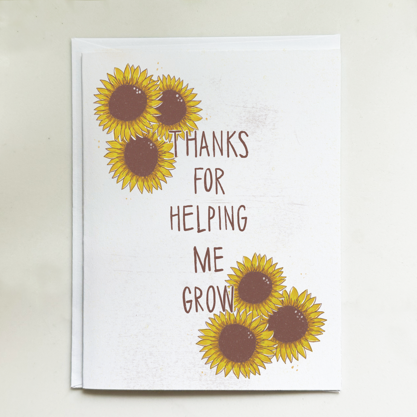 Thanks for Helping Me Grow Appreciation Card