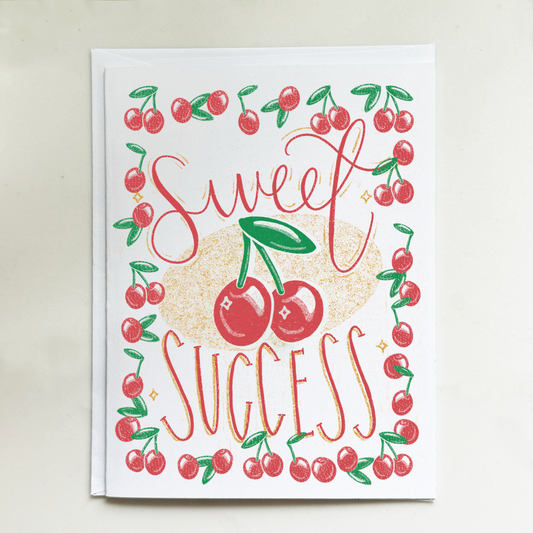 Sweet Success Cherry Congratulations Card