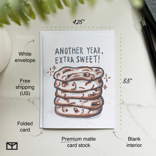 Chocolate Chip Cookie Birthday Card