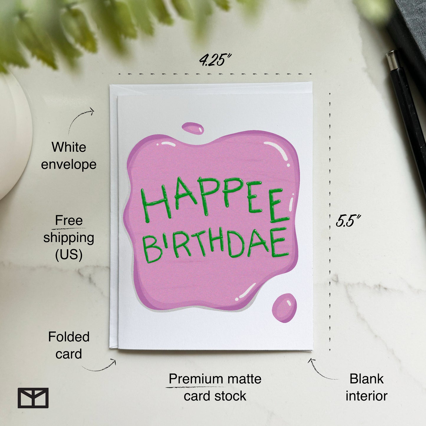 Magic Birthday Card: Happee Birthdae, Witch & Wizard Gift