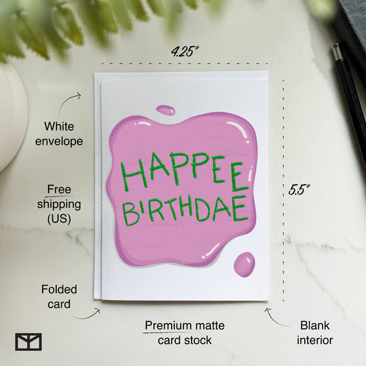 Magic Birthday Card: Happee Birthdae, Witch & Wizard Gift