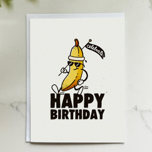 Banana Runner Birthday Card