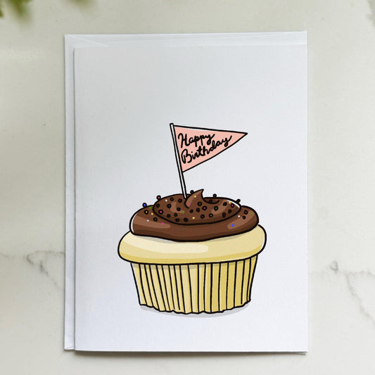 Cupcake Happy Birthday Card