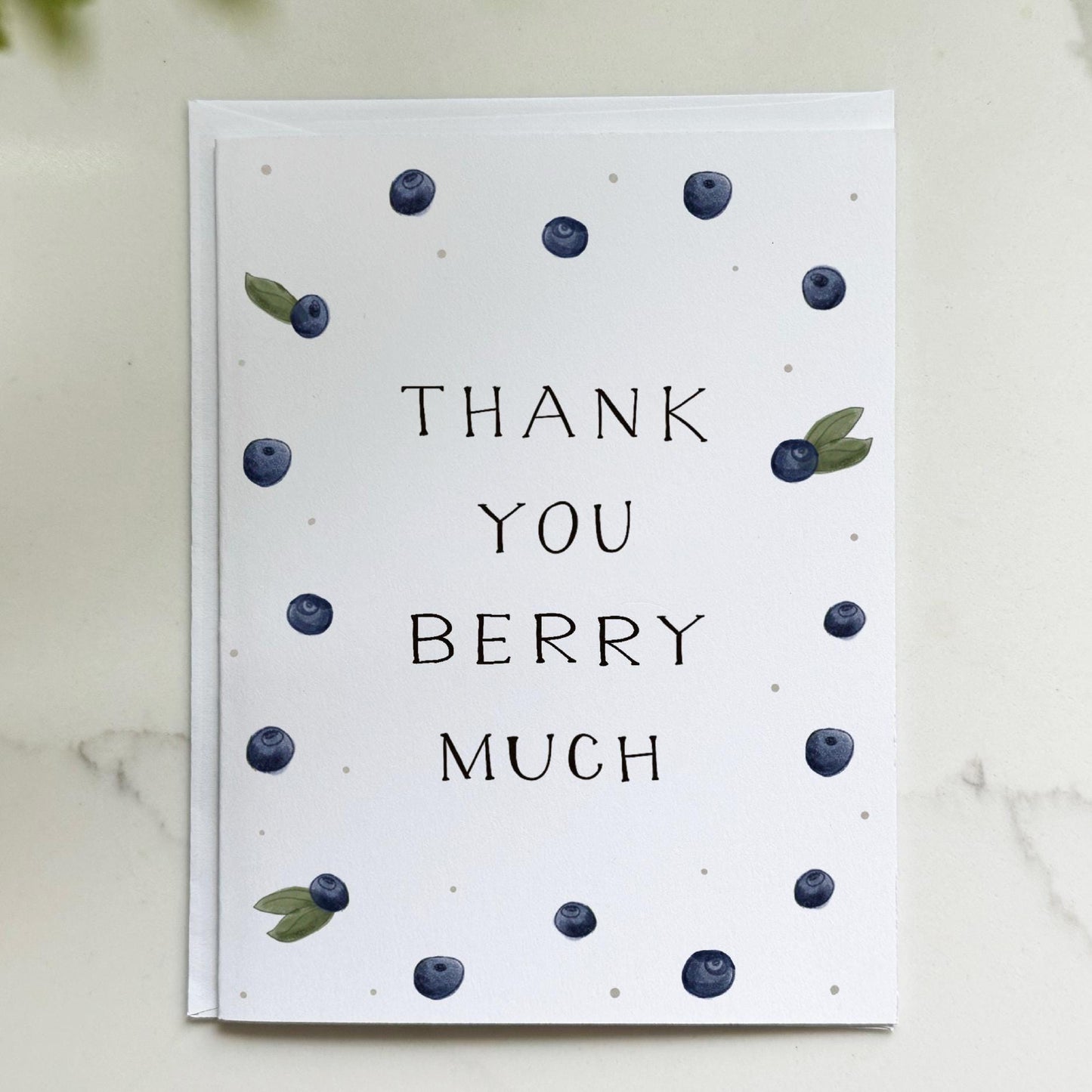 Blueberry Thank You Card