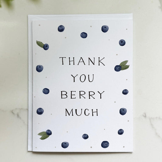 Blueberry Thank You Card