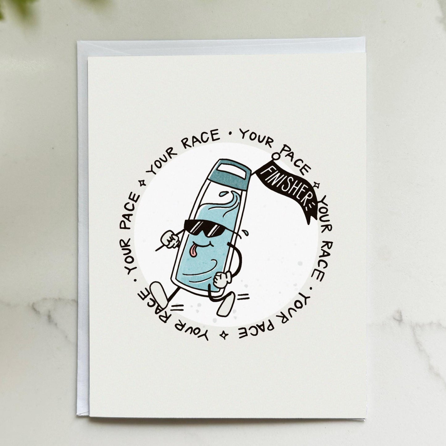 Water Bottle Runner Card