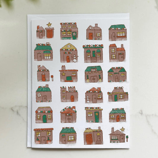 Gingerbread Village Holiday Greeting Card