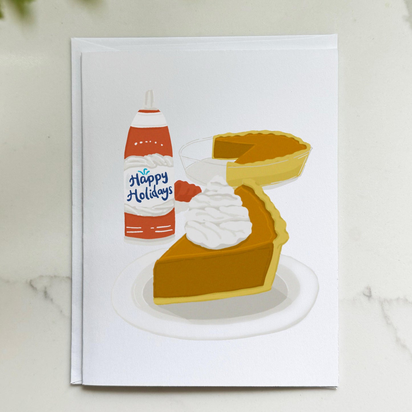 Pumpkin Pie Happy Holidays Card