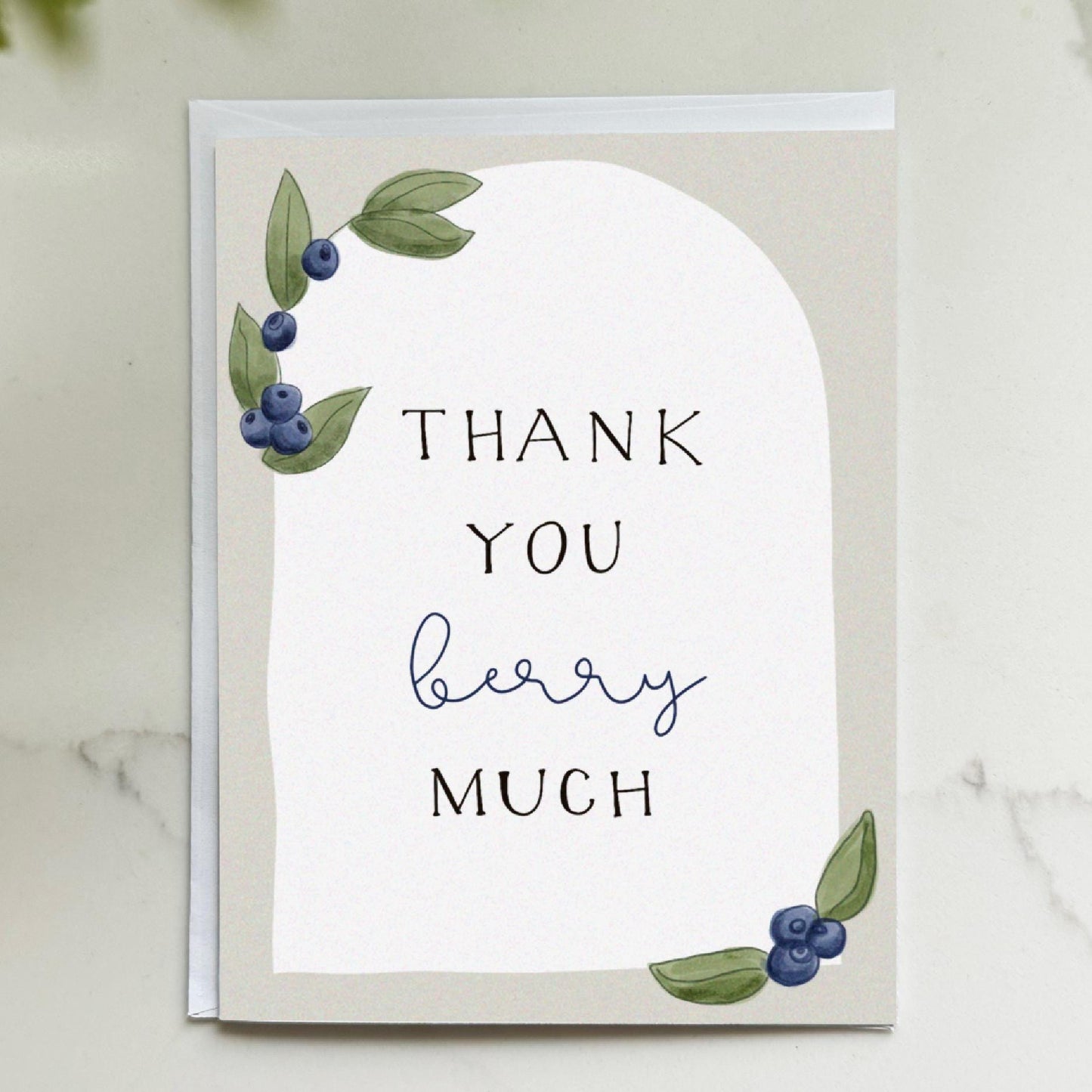 Blueberry Arch Thank You Card