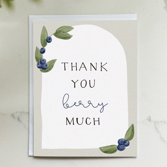 Blueberry Arch Thank You Card