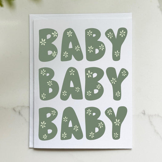 Floral Baby Card
