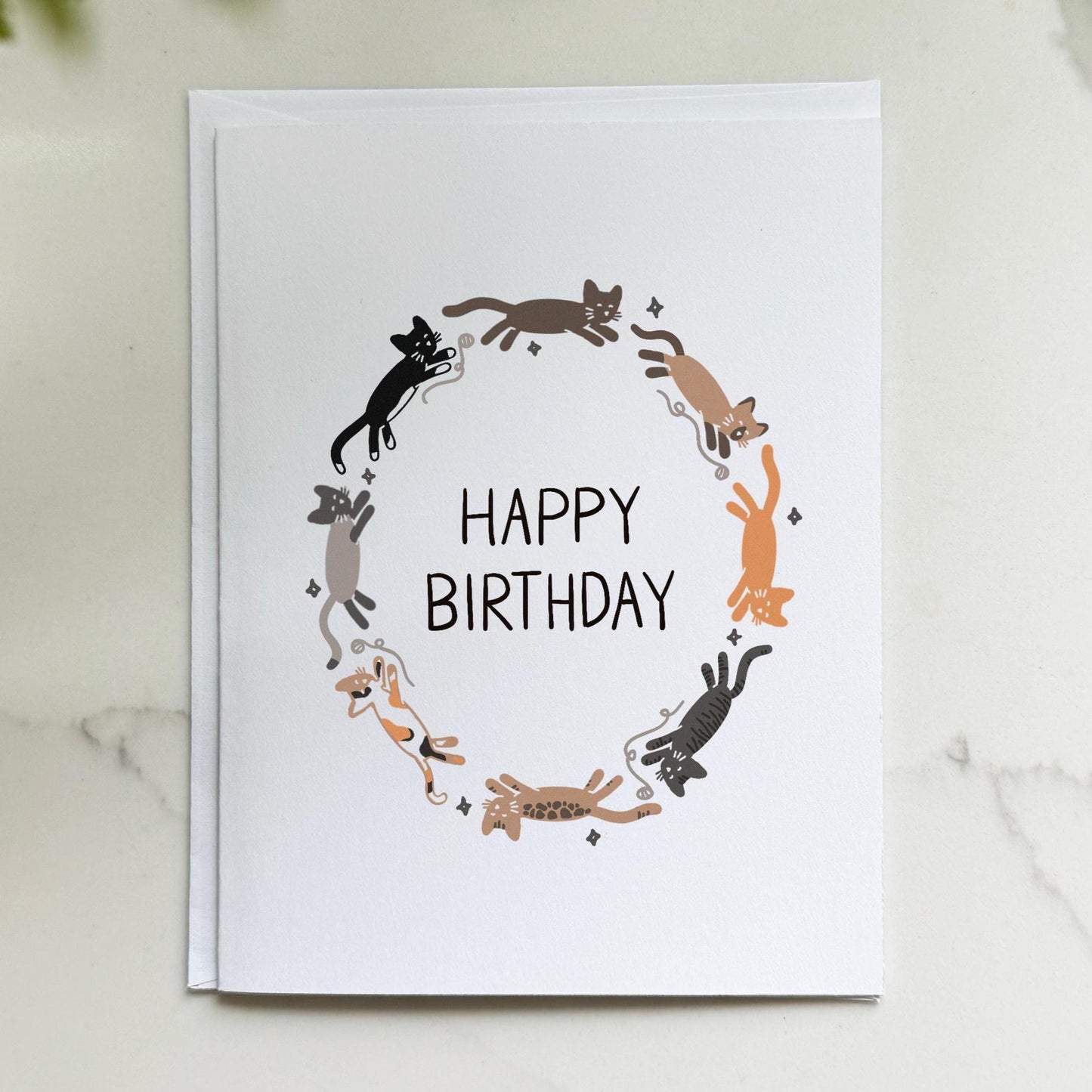 Cat Happy Birthday Card