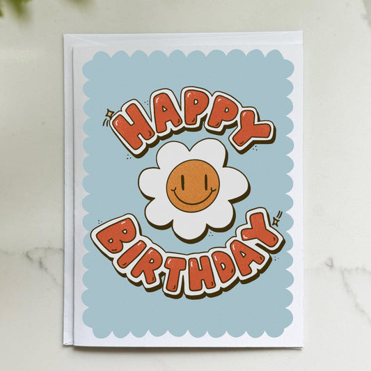 Groovy Flower Birthday Card