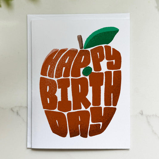Apple Happy Birthday Card